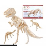 3D Wooden Simulation Animal Dinosaur Assembly Puzzle Model Toy for Kids and Adults 6 piece  B077L5DC4V